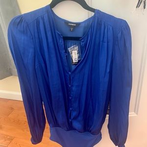 Express royal blue body suit